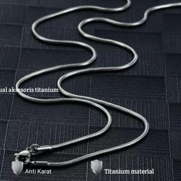 Terupdate Q0n Kalung Pria Wanita Titanium Bentuk Bulat Gold Emas Silver Perak Kalong Titanium Cowok