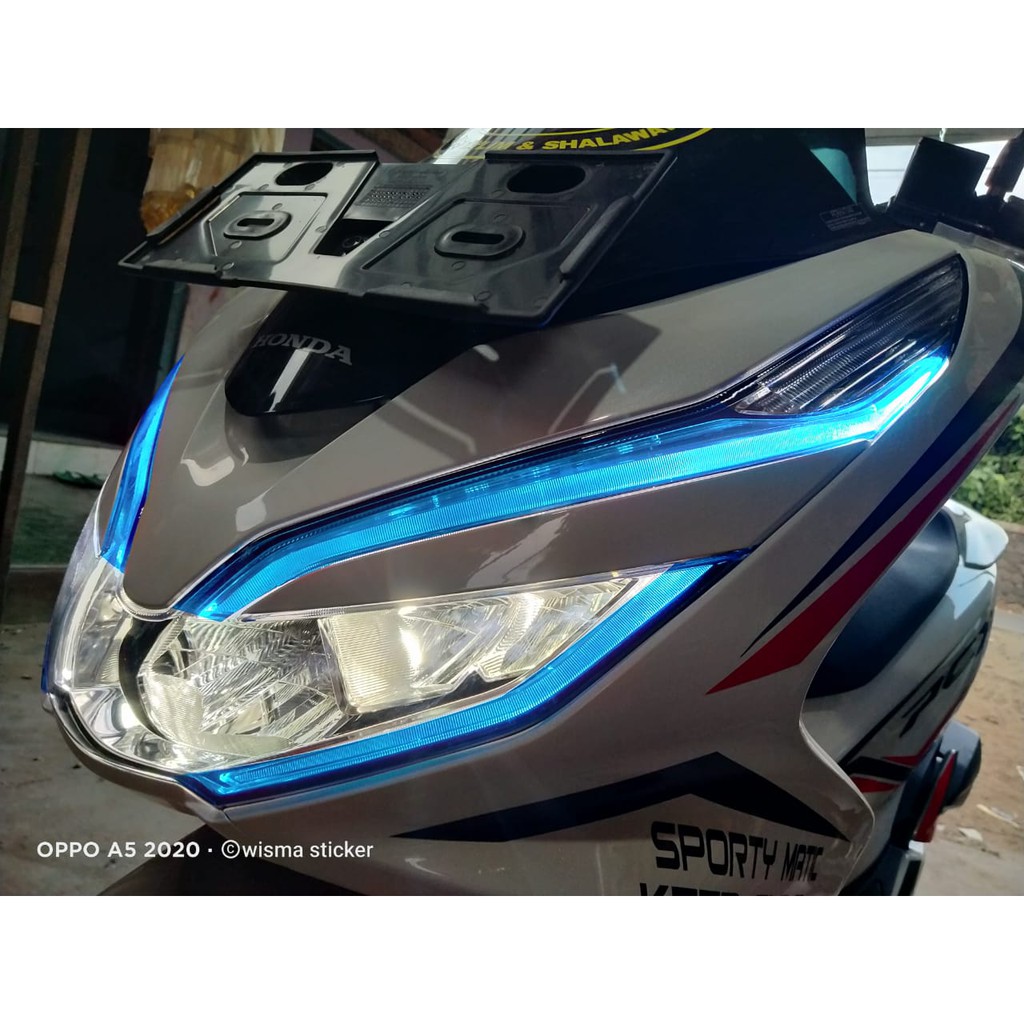 Stiker Alis Atas Bawah PCX Polos / Sticker Lampu Alis Atas Bawah PCX
