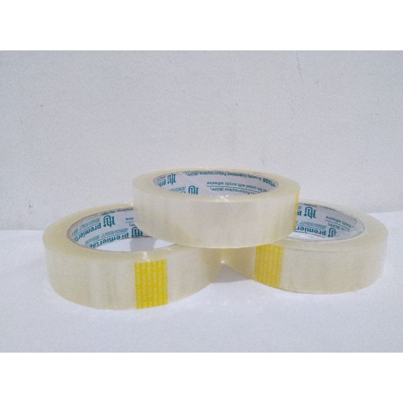 Lakban Plakban Isolasi Premier Tape by Nachi OPP Packing Tape 1 inch 24mm Bening Asli Termurah