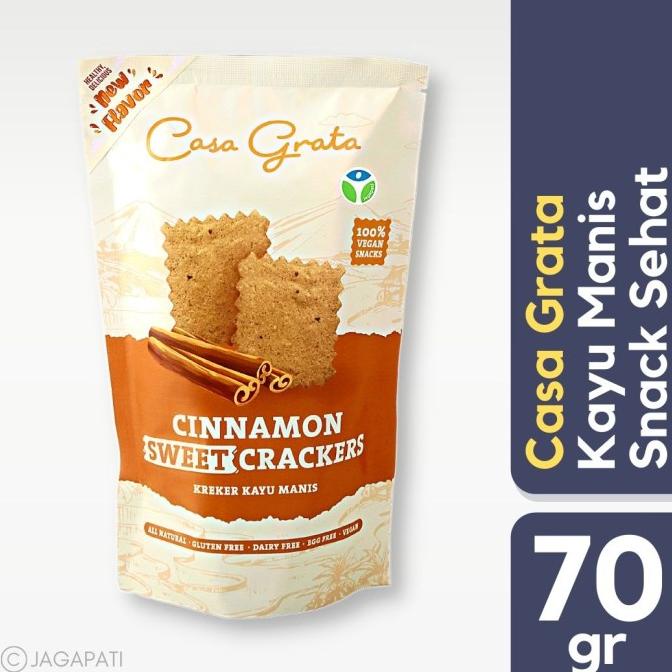 

Casagrata - Cinnamon Sweet Crackers 70gr - Cemilan - Snack Sehat
