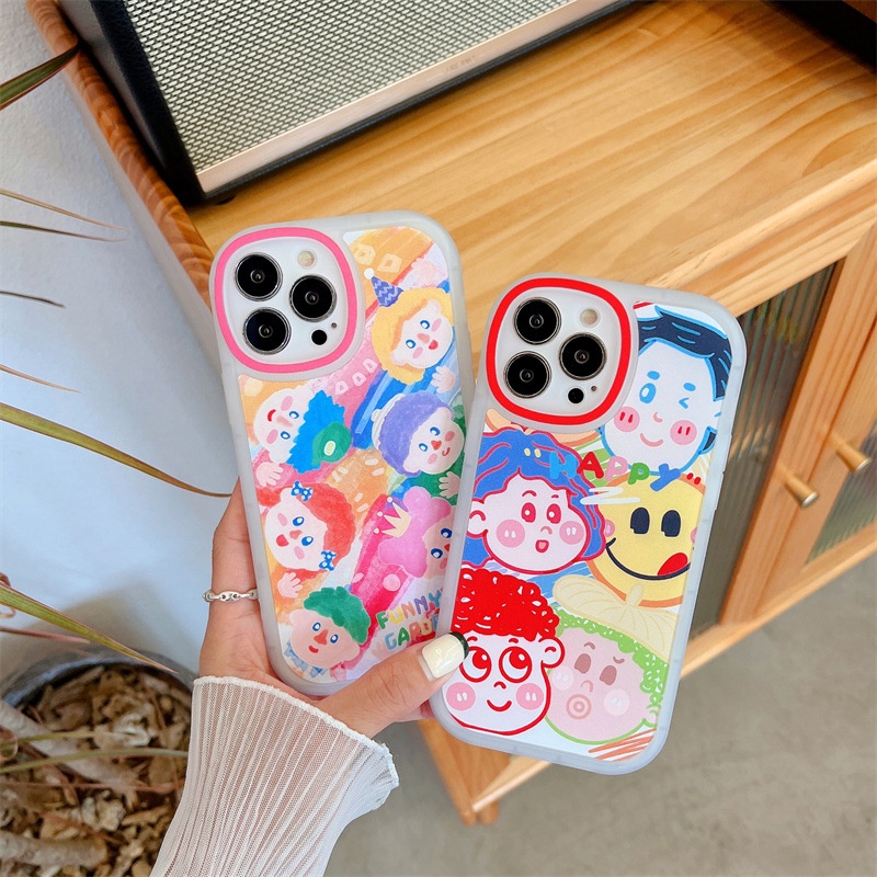 Soft Case Pelindung Motif Kartun Doodle Orang Untuk Iphone 7 8 PLUS X XR XS 11 12 13 PRO MAX SE 2020