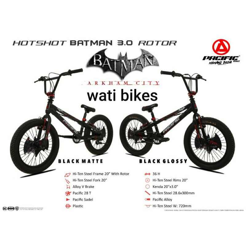 Sepeda bmx 20 pacific hotshot 3.0 batman