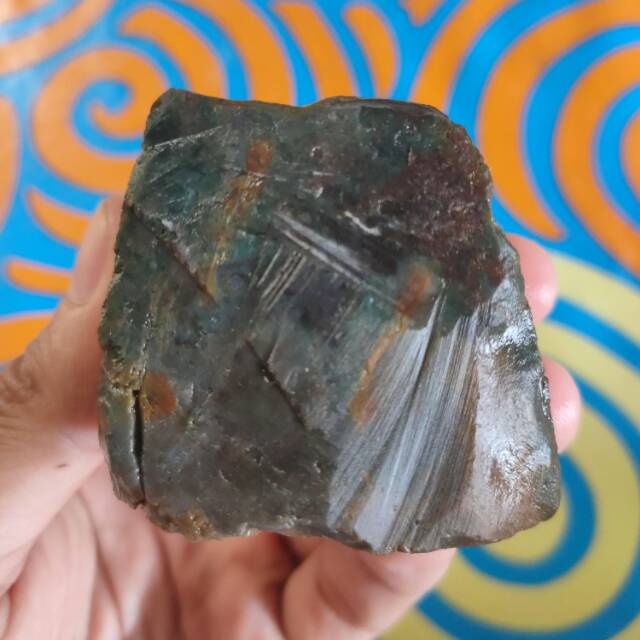 Lumut Suliki Pancawarna ( Rough / Bahan Batu Akik - bukan bacan )