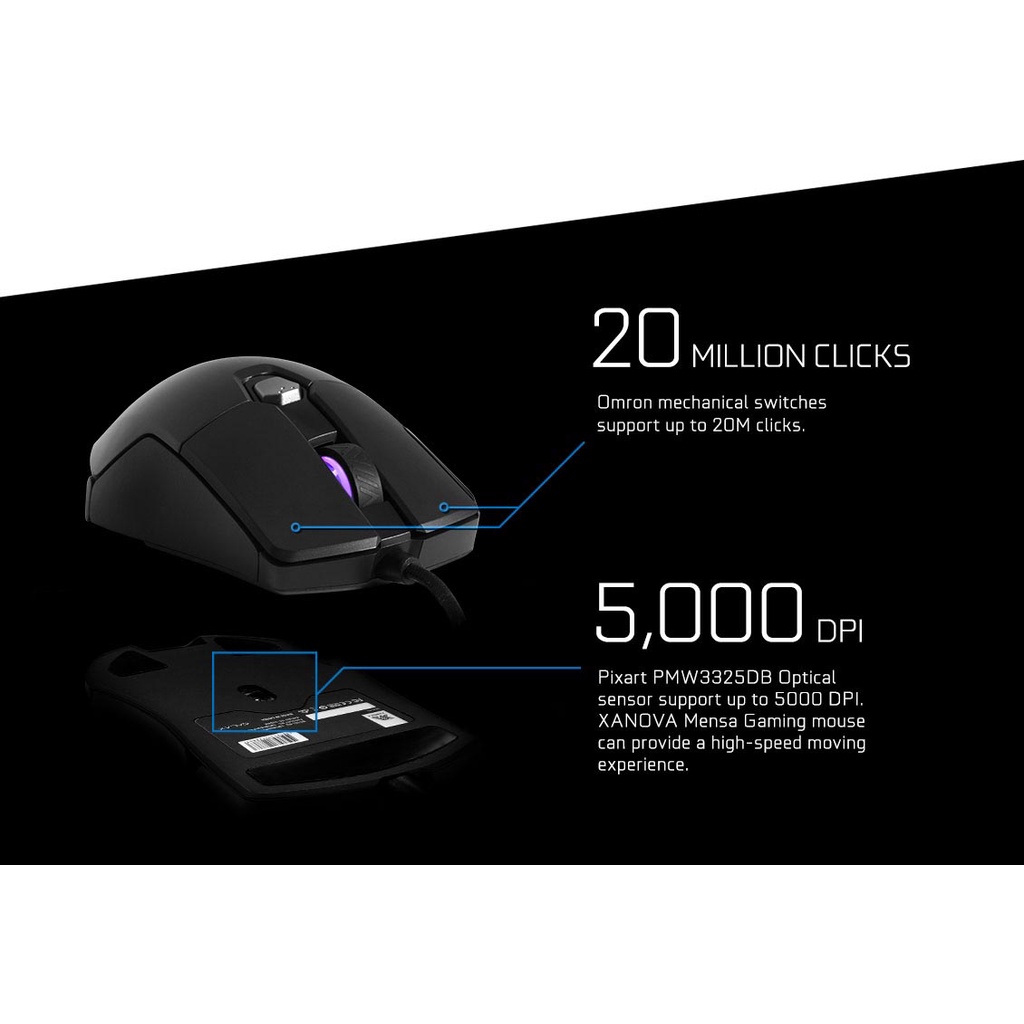 GALAX XANOVA Mensa Gaming Mouse RGB XM310 / Mouse Gaming | ITECHBALI