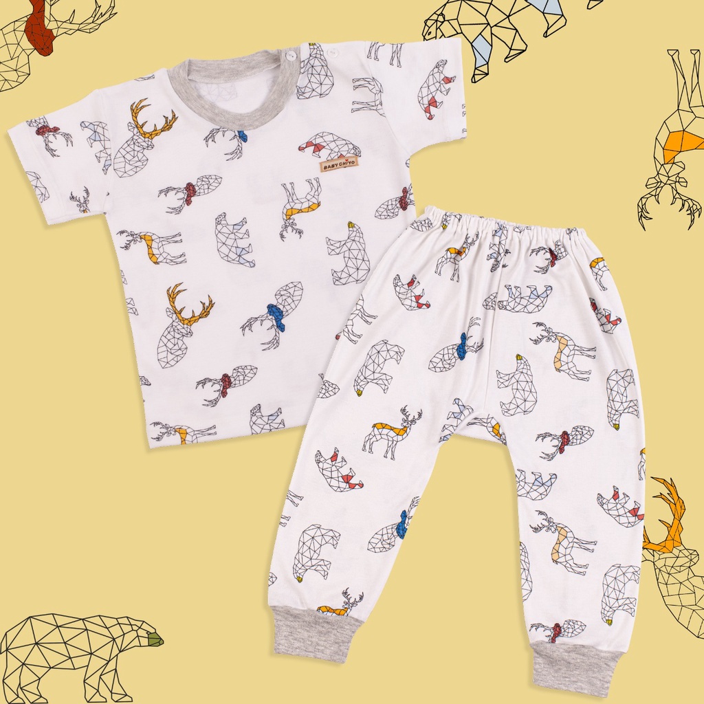 SUPER LEMBUT MOTIF BARU CHIYO BABY PAKAIAN ANAK SERIES KOALA BAJU CELANA PENDEK PANJANG NB S M L