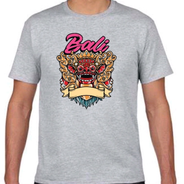 KAOS PRIA BARONG BALI KPDBFA355 UKURAN S SAMPAI 3 XL BAHAN BABY TERRY TEBAL