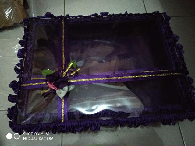 Kotak Hantaran Lamaran / Box Seserahan Set 2 Tutup Mika Renda Ting Jing Tingjing Sang Jit Sangjit
