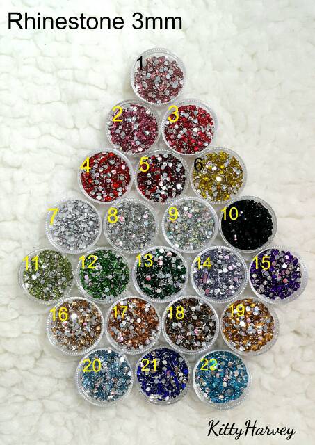 Turun Harga!! Rhinestone 3mm Pack besar 10.000pcs