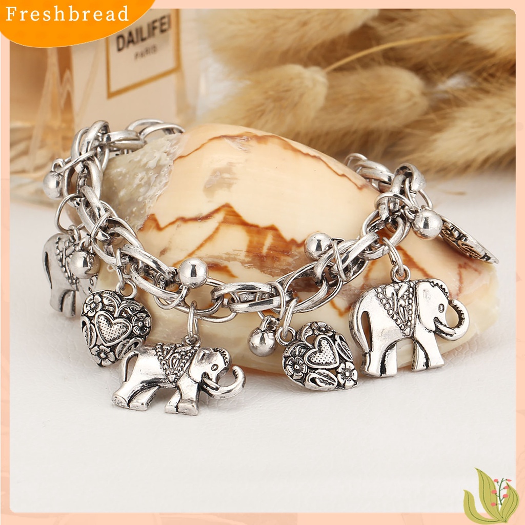 |Frebre Frebre| Gelang Kaki Adjustable Dengan Liontin Gajah Bahan Alloy Untuk Wanita