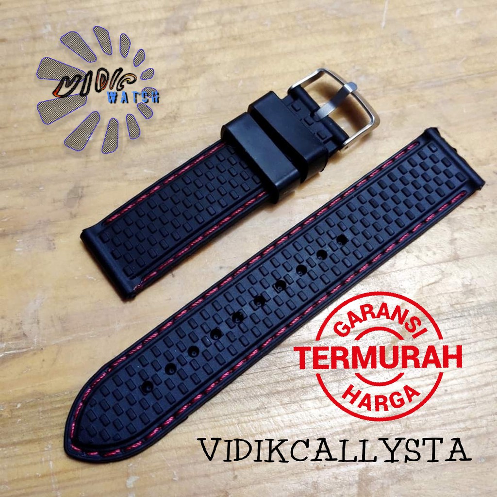 Tali jam tangan Rubber karet Watch strap Rubber 22mm B111 22 MM