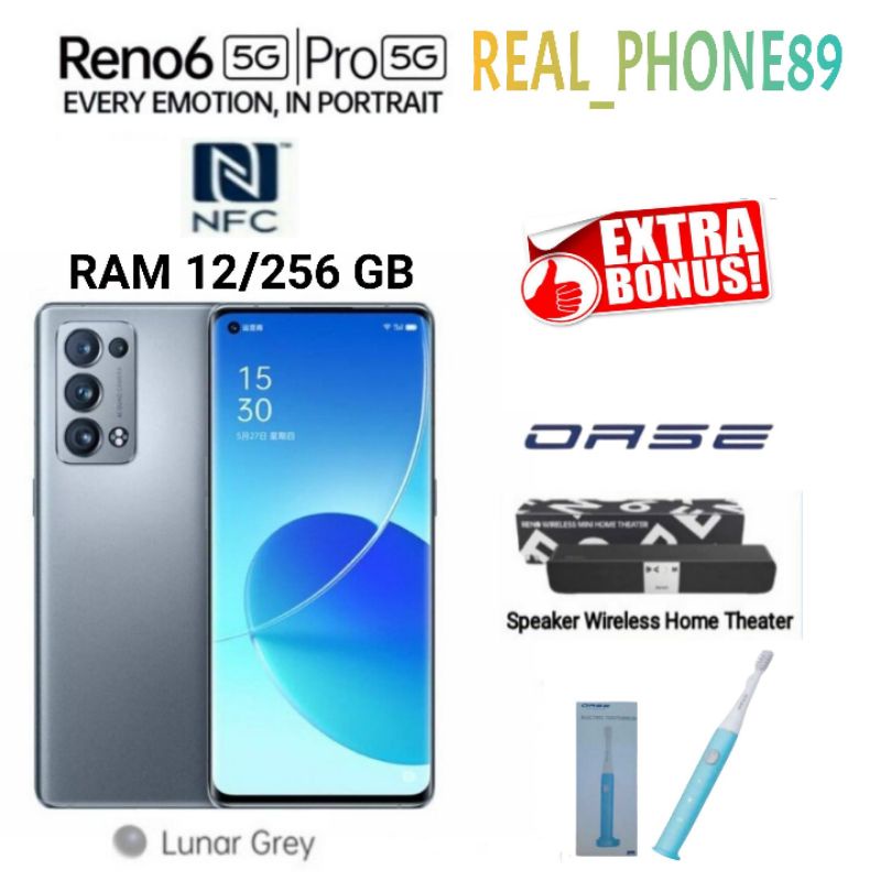 RENO 6PRO 5G RAM 12/256 GB | RENO 6 PRO RAM 12/256GB NFC GARANSI RESMI OPPO INDONESIA