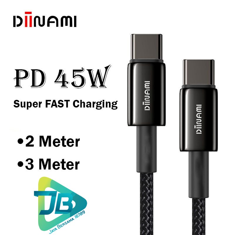 DIINAMI cable Kabel Data / Type-C ke Type-C / USB-C to USB-C / 45W Fast charging / 2 meter  &amp; 3 meter note10 note20 s21 s22 ultra MacBook air JB5897