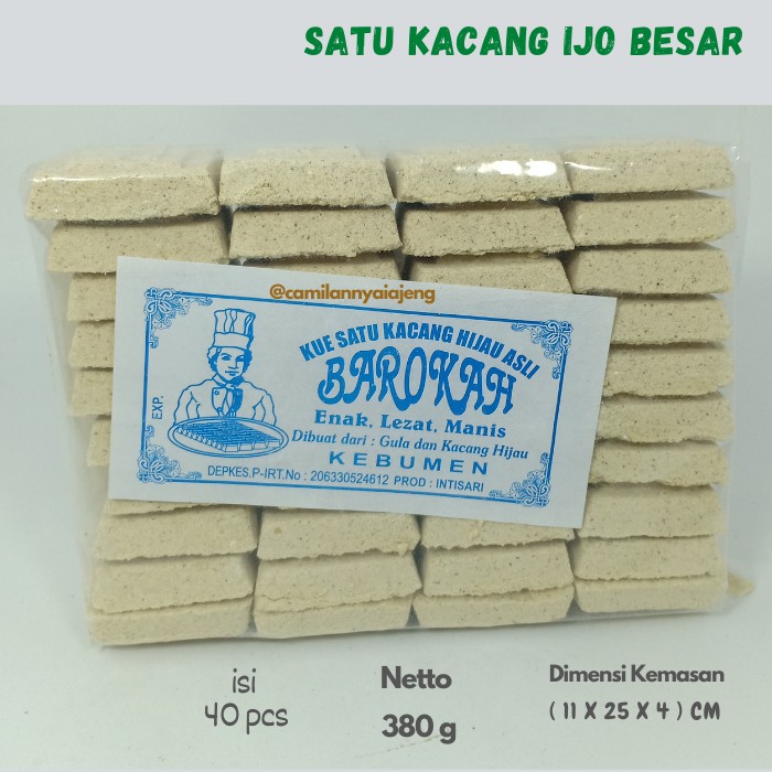 Kue Satu Satru Kacang Hijau Ijo Barokah Jajanan Tradisional Asli Khas Kebumen