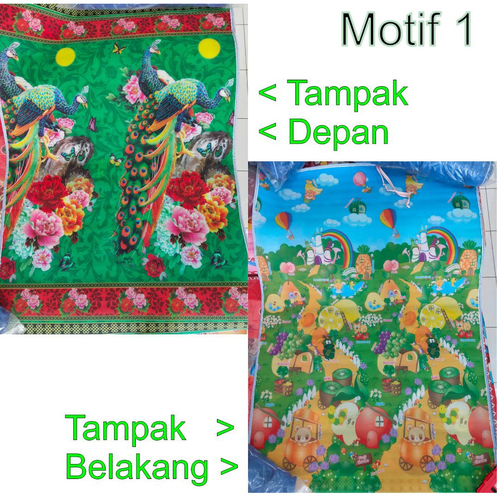 Karpet Foam Tikar Busa Double Gambar Anti Air Waterproof 120 x 180 6mm