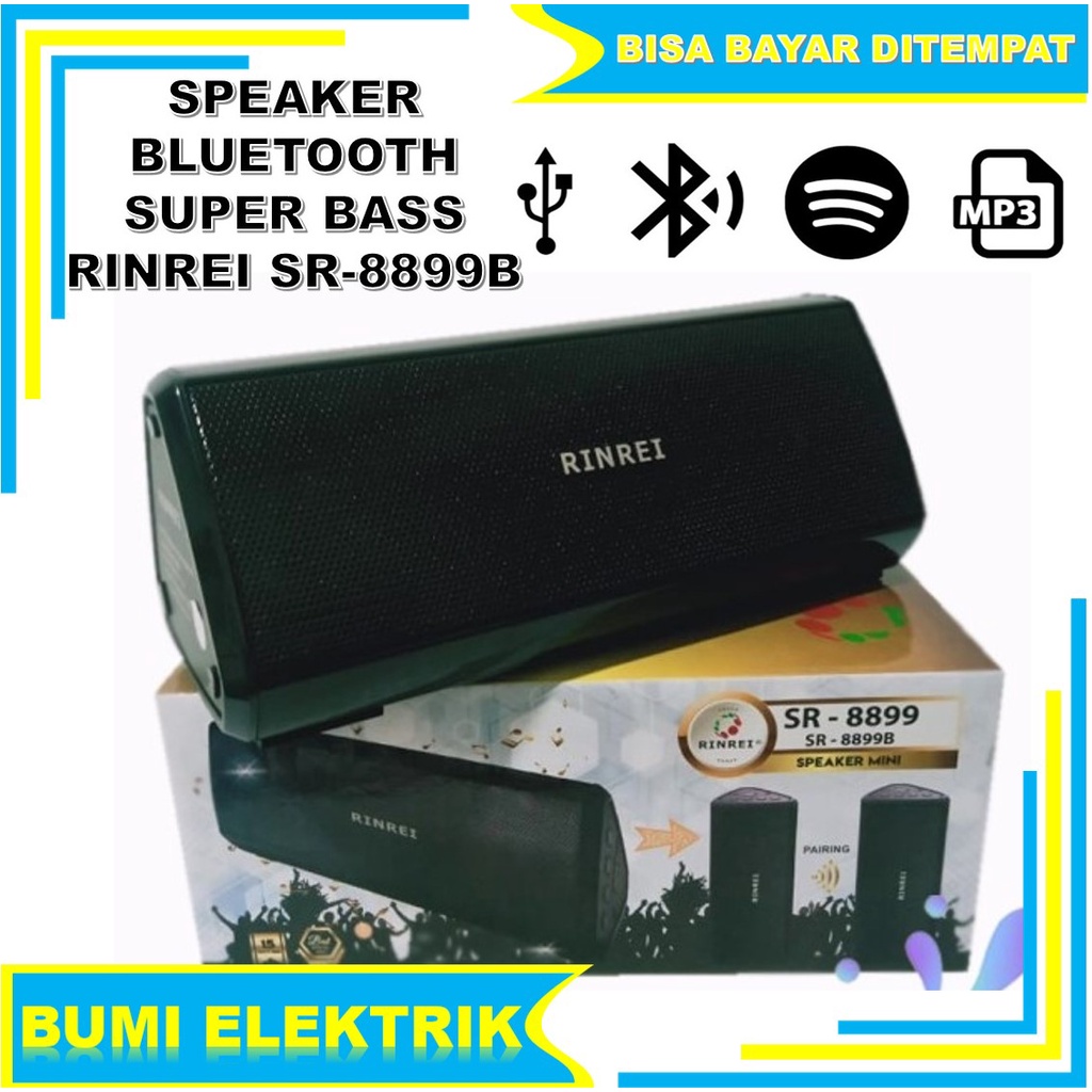 SPEAKER BLUETOOTH RINREI XTRA BASS SR-8899B SPEAKER PORTABLE SUPER BASS