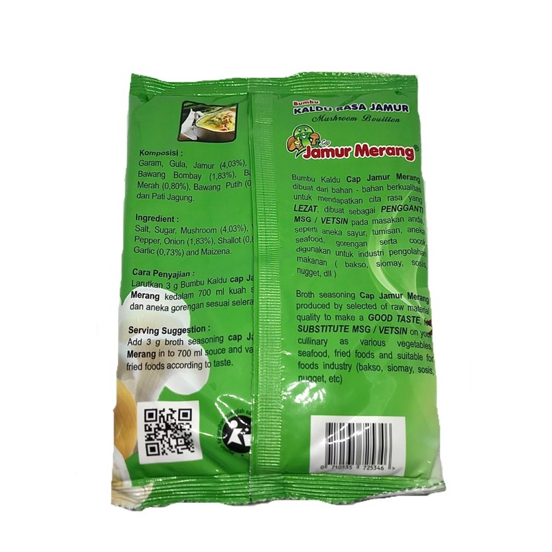 Kaldu Jamur Merang Halal non MSG 250g