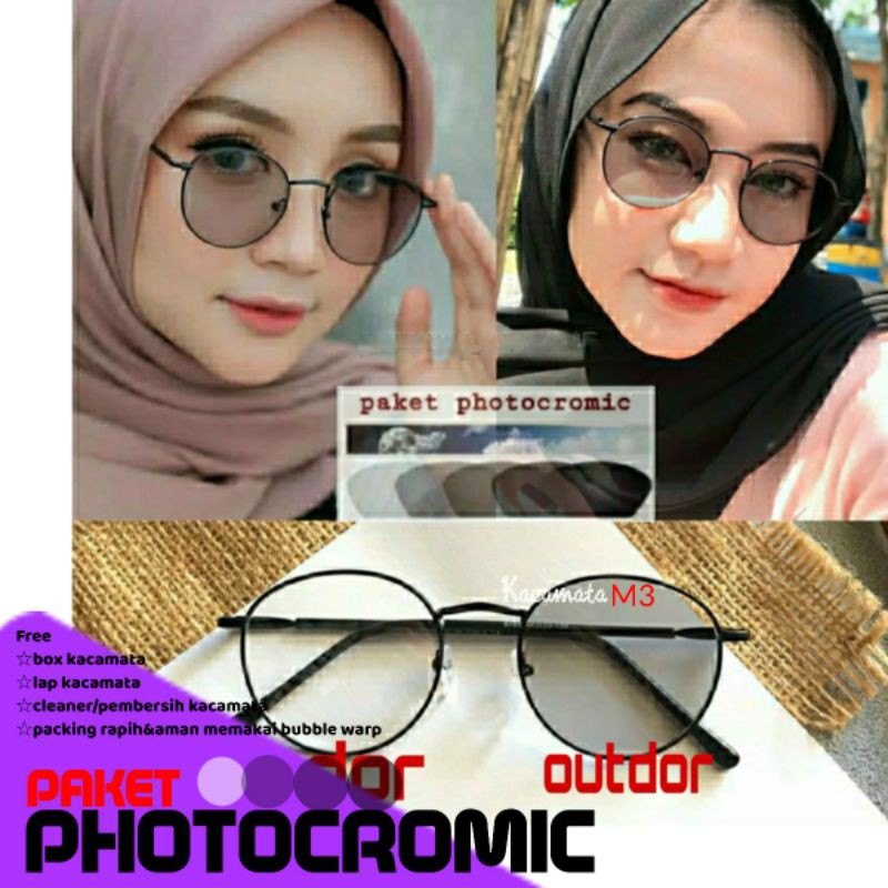 (kode 9765,kacamata wanita|pria kacamata photocromic termurah