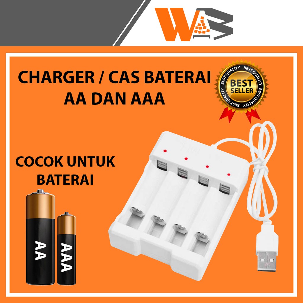 COD CHARGER BATERAI BATERE BATRE BATRAI BATTERY CAS AAA ORIGINAL USB PLUG 4 SLOT AA AAA A81