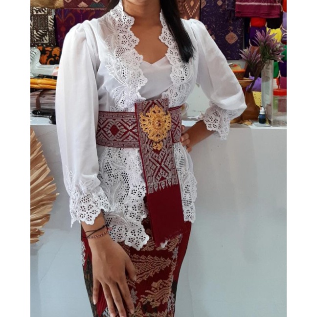 KEBAYA BORDIR PING RENDA (JAHITAN STIK BALIK) I KEBAYA WANITA I KEBAYA BALI