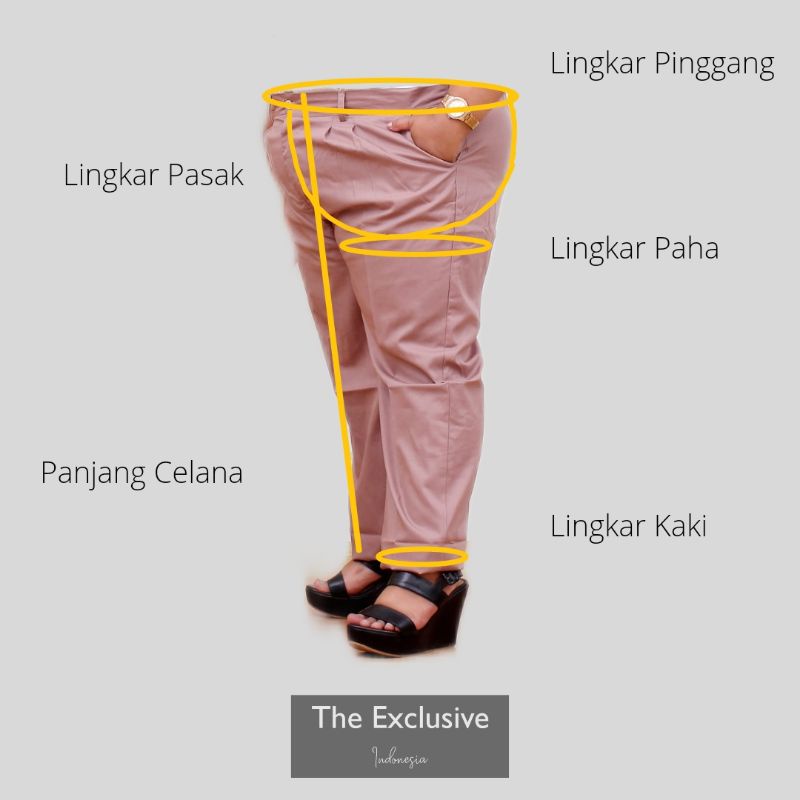 BAGGY PANTS JUMBO PREMIUM BB 55 KG - 90 KG THE EXCLUSIVE INDONESIA CELANA KANTOR WANITA BIG SIZE