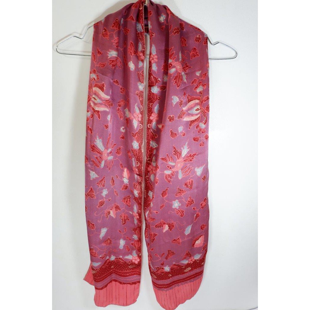 TERMURAH Scarf Batik Sutra Tulis Premium | syal batik shawl batik scarf batik sutra batik tulis