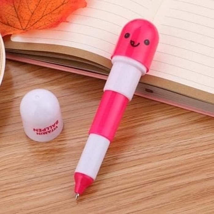 Pulpen Kapsul Smile Souvenir Warna Warni