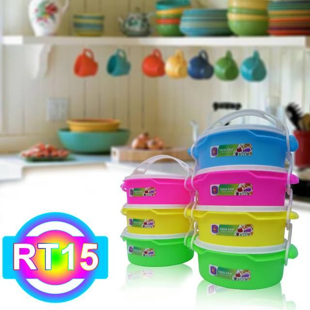 KOTAK MAKAN PLASTIK _RT 15/2_TWIN PAN