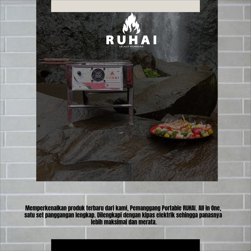 Alat Pemanggang Portable RUHAI Bisa Dengan Charger USB Baterai