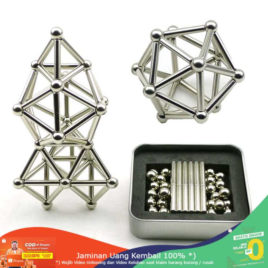 (BISA COD) RVOSTR ZY Mainan Magnetik Steel Metalic Stick and Bucky Balls - 005