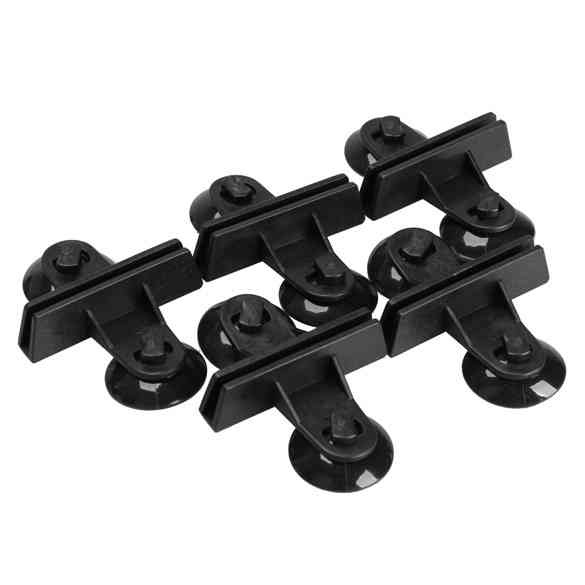 5pcs Holder Suction Cup Bahan Plastik Warna Hitam Untuk Akuarium Ikan