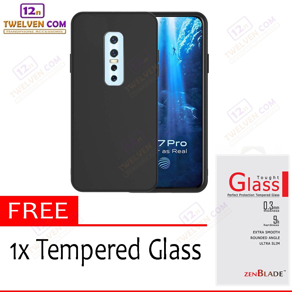 [FLASH SALE] Case Slim Matte Softcase Vivo V17 Pro - Free Tempered Glass