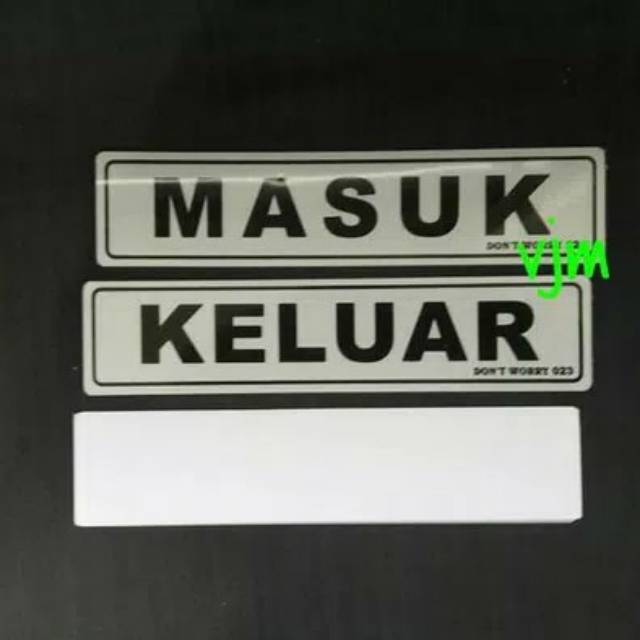 

Sign pvc masuk atau keluar 4,5cmx19,5cm, sign board acrylic,label nama akrilik