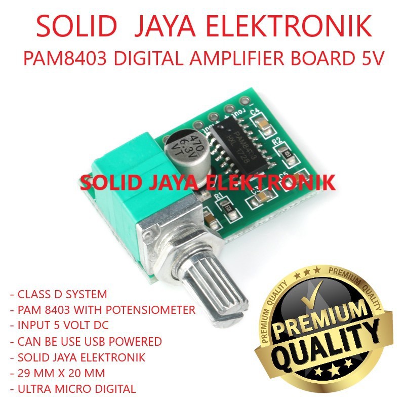 POWER CLASS D PAM8403 PLUS TONE POTENSIO PAM 8403 KIT AMPLIFIER MINI HI FI 2X5W STEREO MODULE MODUL