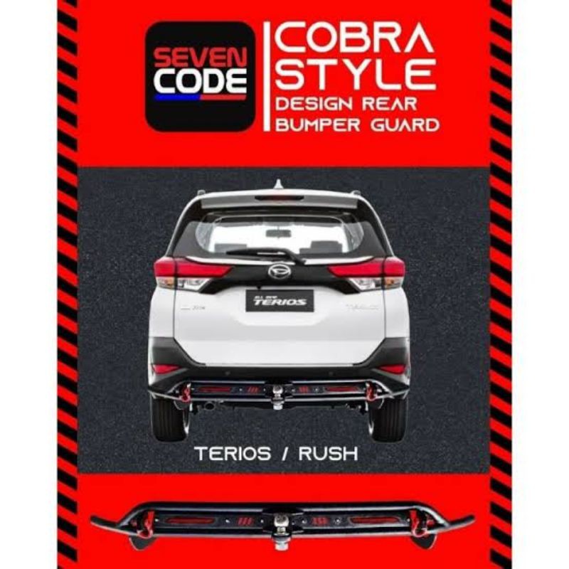 PAKET TANDUK COBRA SEVENCODE DEPAN BELAKANG GRAND NEW RUSH / TERIOS 2018 2019 2020 HIGH QUALITY