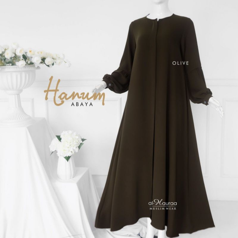 Gamis Hanum Olive by Al Hauraa