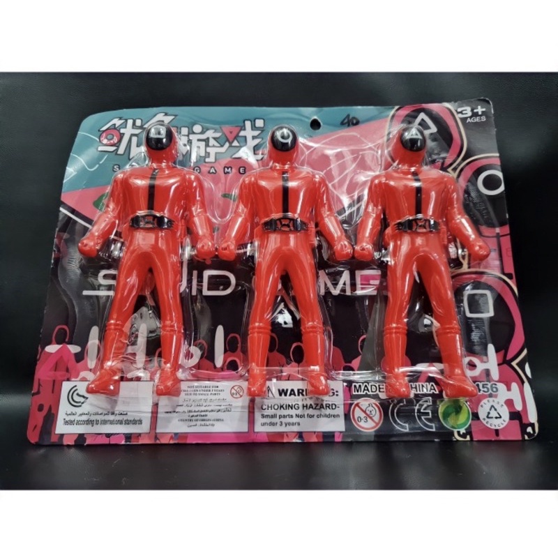 mainan figure set squid game 3 pcs mainan combat set 3