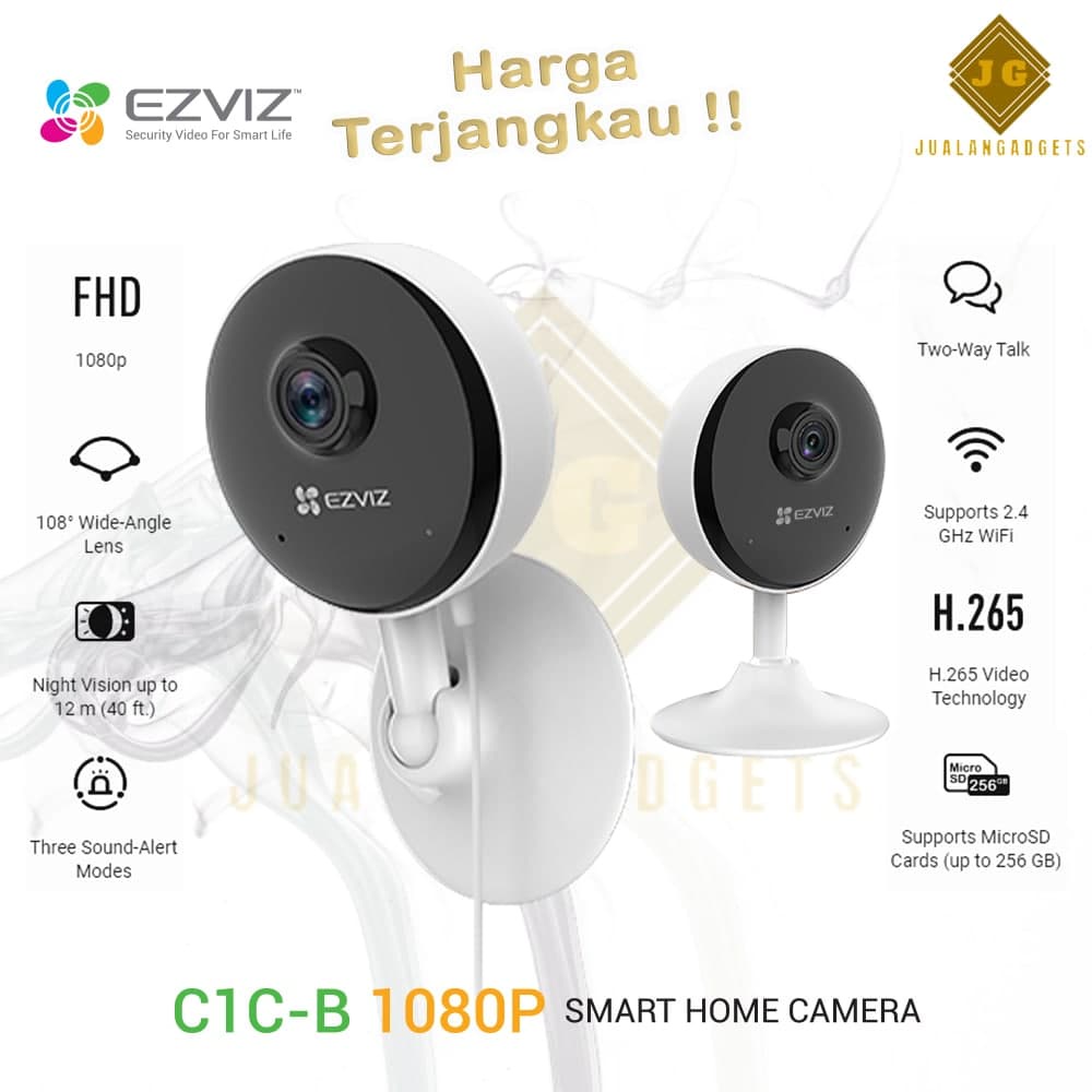 Ezviz C1C-B 1080P H 256 Wireless IP Camera CCTV Night Vision Garansi