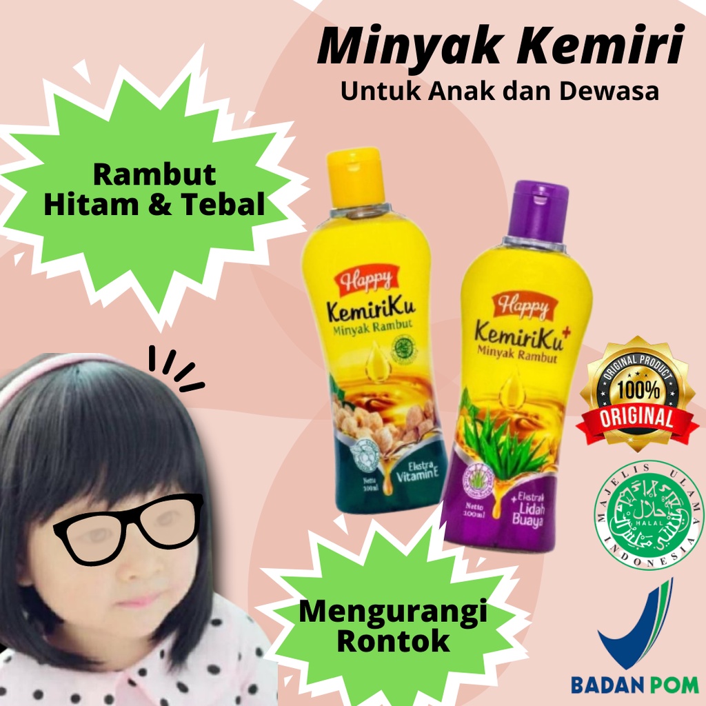 Minyak Kemiri Penumbuh Rambut Bayi Lotion Penyubur Pelebat Penghitam Rambut Bayi Dewasa KEMIRIKU