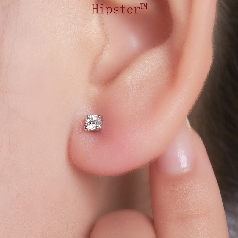 Popular Simple Fashion Elegant Natural White Crystal Ear Studs