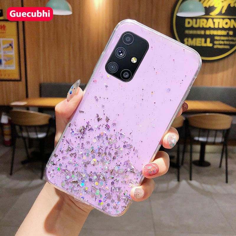 Samsung Galaxy M51 Casing Soft Case TPU Bahan Premium Glitter Glossy