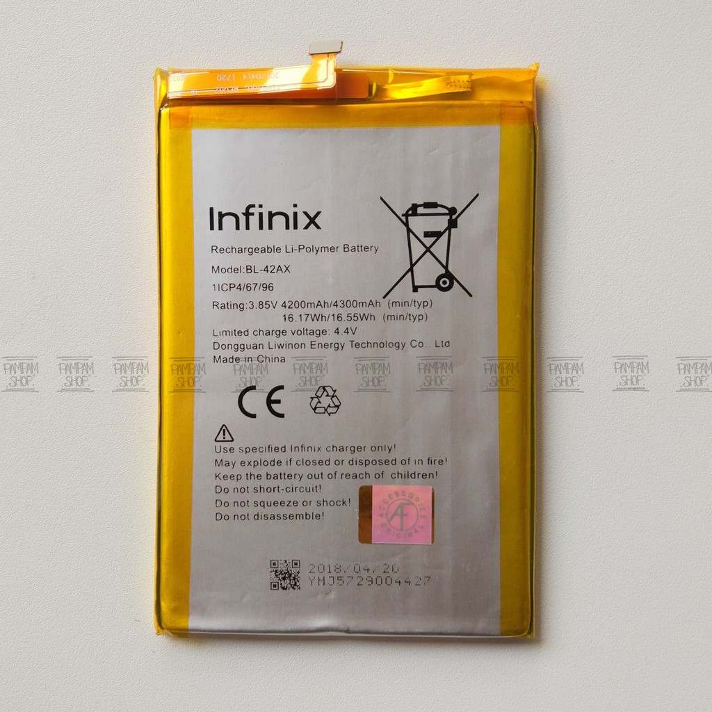 Baterai Infinix Hot Note 4 X572 BL-42AX Original OEM Batre Batrai HP BL42AX BL 42AX X 572