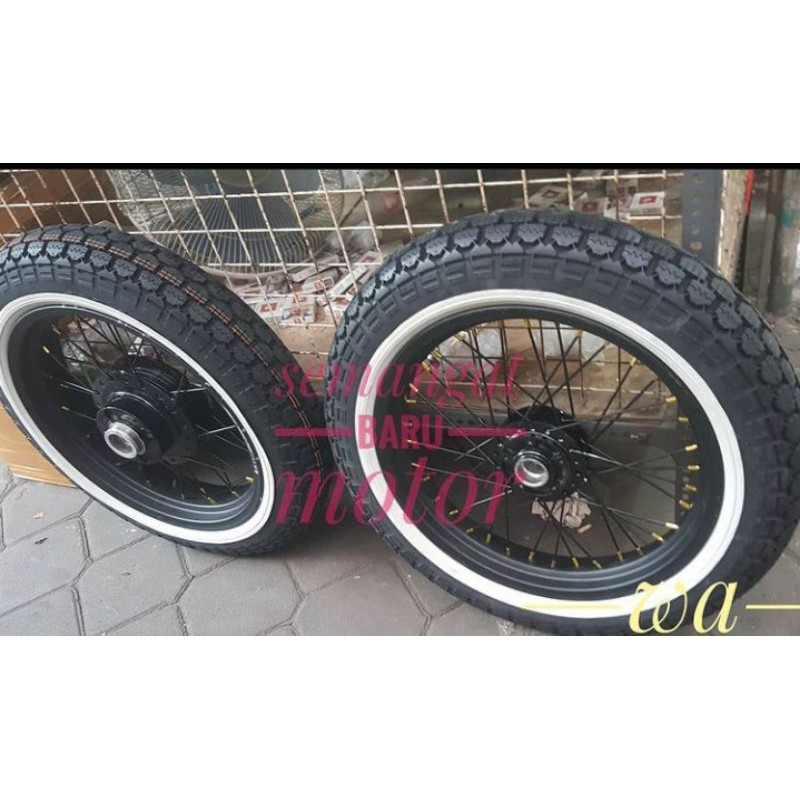 PAKET VELG BAN VERZA , THUNDER , MEGAPRO MONOSHOCK  SWALLOW SR 212 UK 110 DAN 130 FULLSET