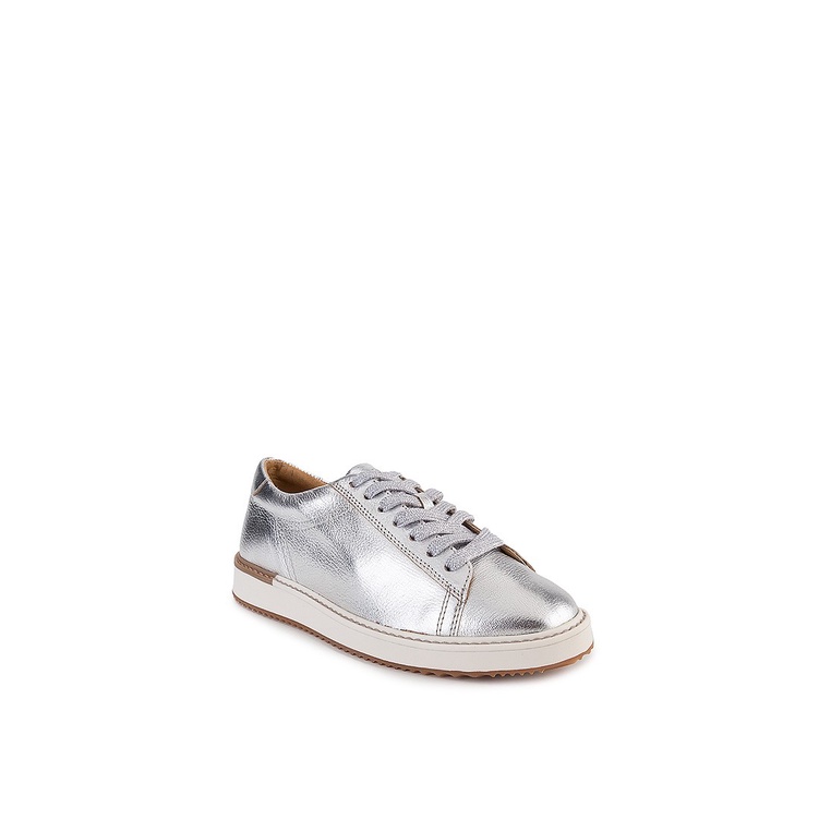 SEPATU SNEAKER KULIT HUSH PUPPIES WANITA ORIGINAL CASUAL SILVER HW03