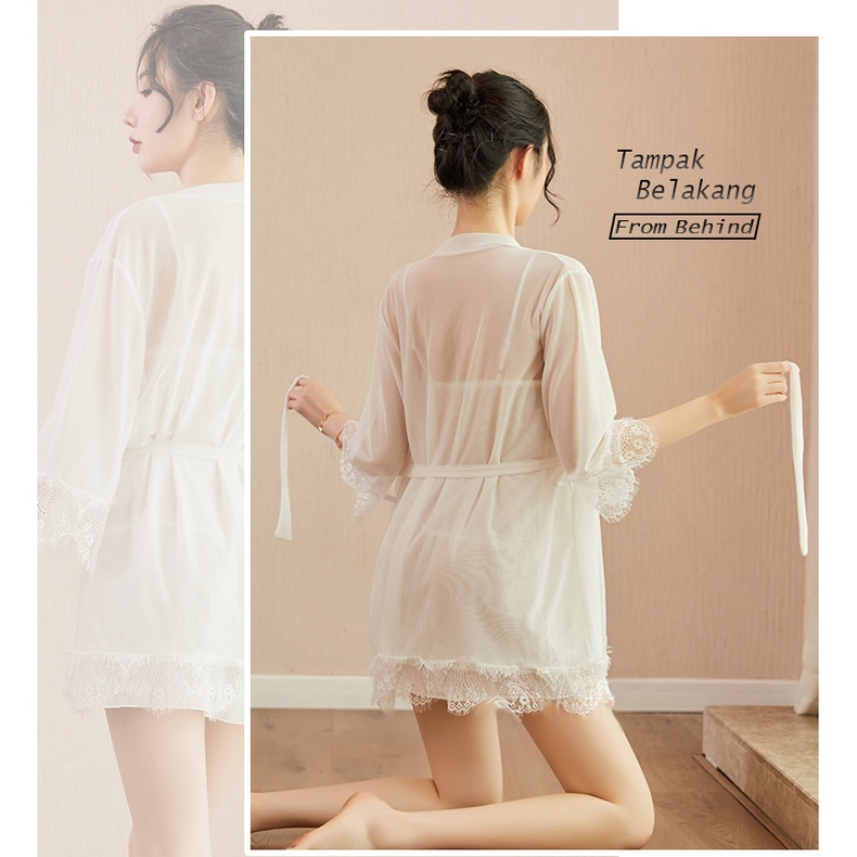 Lingerie Sexy Wanita Nightdress Baju Tidur Seksi Renda Dress High Quality / Set Women's Lingerie