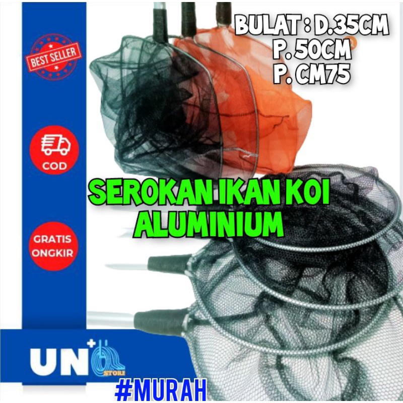 Serokan Ikan Besar Aluminium Panjang 50/75cm Murah