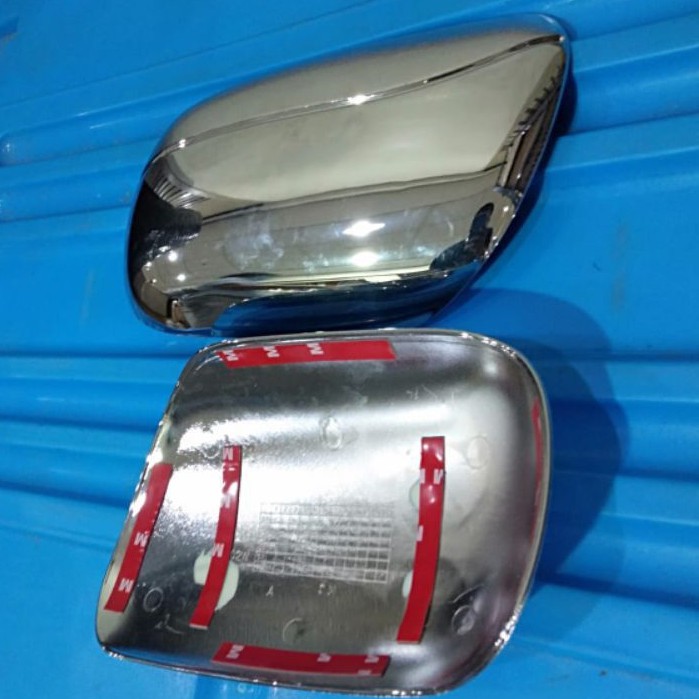 Cover TUTUP spion TOYOTA AVANZA lama / VVT-i  tipe G 2004 sampai 2011 CHROME CROME 2005 2006 2007 2008 2009 2010 tempel