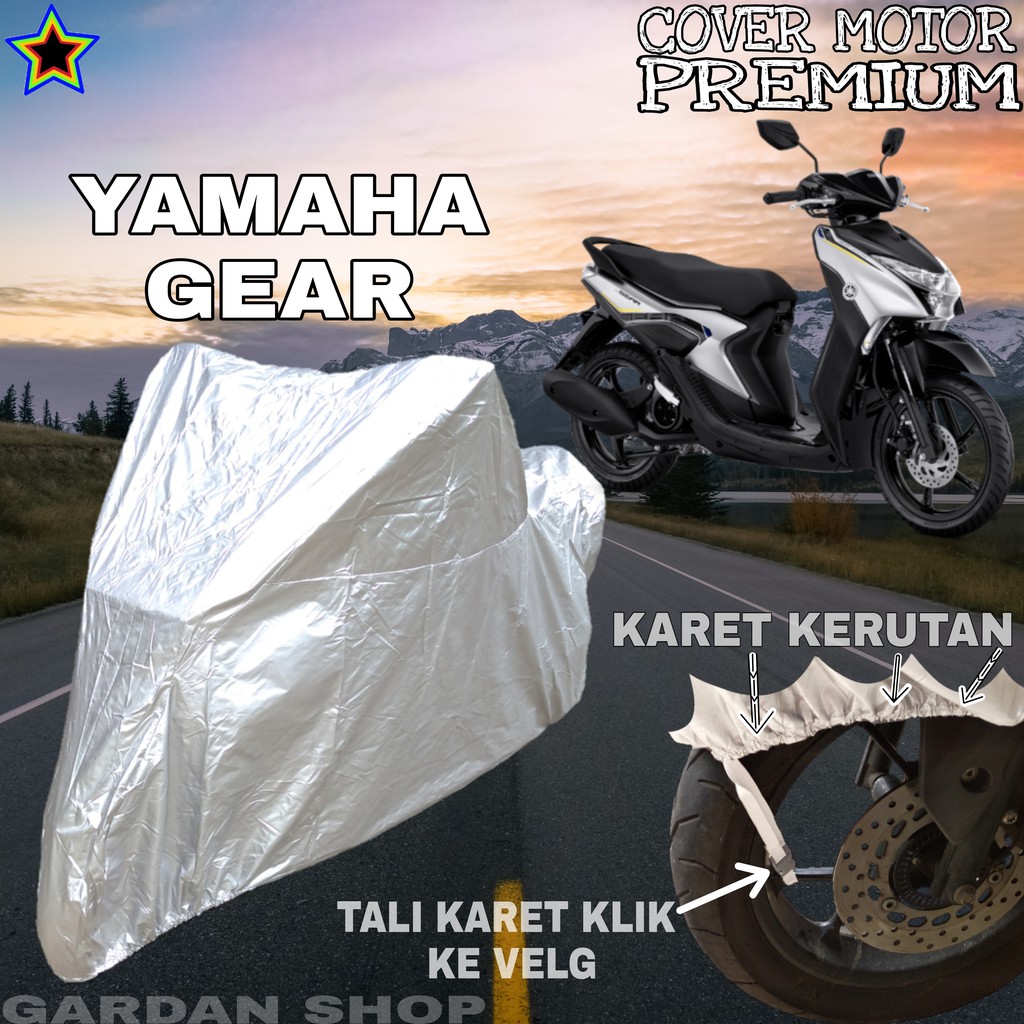 Sarung Motor YAMAHA GEAR SILVER POLOS Body Cover Penutup Motor Yamaha Gear PREMIU