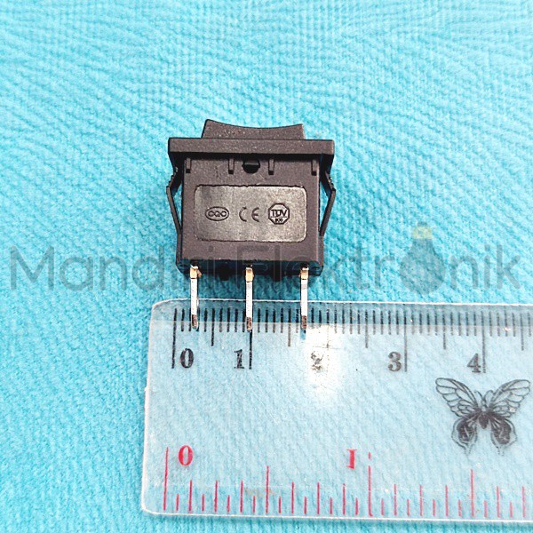 Saklar Switch 3 Pin Segi On Off On Hitam Mini (tanpa lampu)