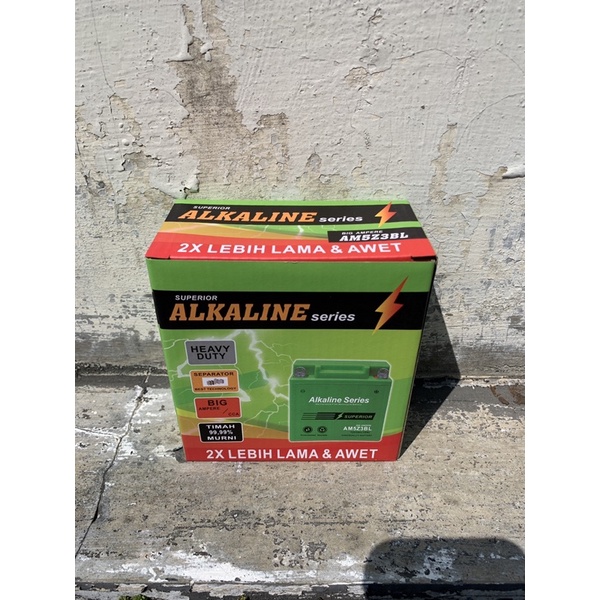 Aki alkaline AM5Z3B untuk motor grand, mio, jupiter, smash, shogun