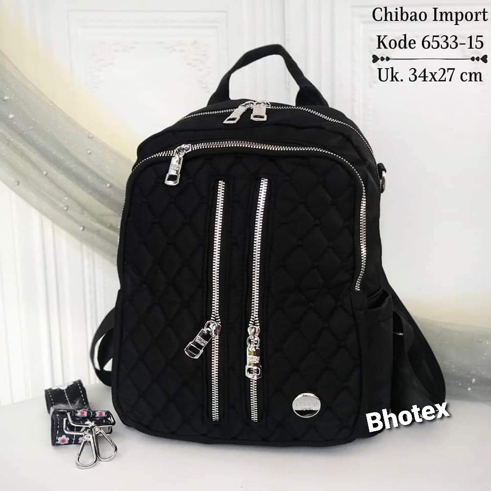 Tas Ransel Chibao 6533-15 Bahan Parasut. Tas Wanita Tas Chibao ORI Tas Ransel Chibao Import BEST SELLER BISA BAYAR DITEMPAT.!!!!